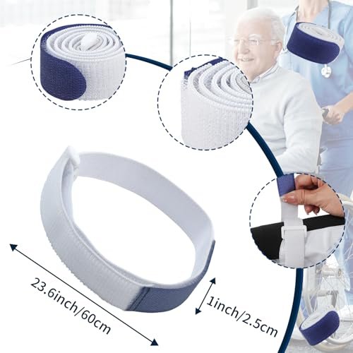 4er-Pack Beinbeutel-Bänder (Blau) – Urinbeutel-Band für Katheterbeutel mit weichem elastischem Stoff und komfortablen Silikongriffen für Damen und Herren
