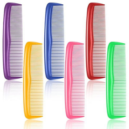NICEMOVIC 60er Pack Haarkamm Bulk Set, Taschenkämme für Frauen und Männer, bunte Grob- und Feinzahnkämme, einzeln verpackte Bulk-Kämme für Obdachlosenunterkünfte, Hotels, Pflegeheime, Wohltätigkeitsorganisationen