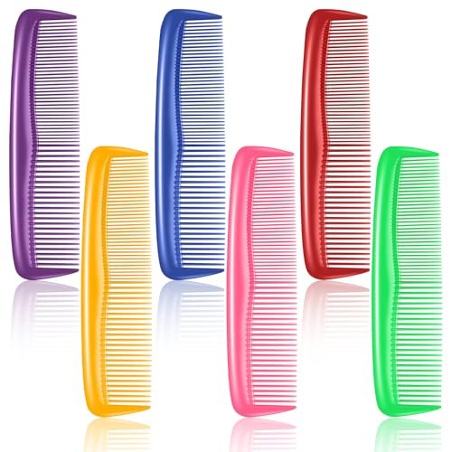 NICEMOVIC 60er Pack Haarkamm Bulk Set, Taschenkämme für Frauen und Männer, bunte Grob- und Feinzahnkämme, einzeln verpackte Bulk-Kämme für Obdachlosenunterkünfte, Hotels, Pflegeheime, Wohltätigkeitsorganisationen