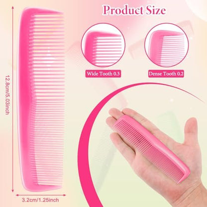 NICEMOVIC 120er Pack Haarkamm Bulk Set – Taschenkämme für Damen und Herren, bunte Grob- und Feinzahnkämme, einzeln verpackte Bulk-Kämme für Obdachlosenunterkünfte, Hotels, Pflegeheime, Wohltätigkeitsorganisationen