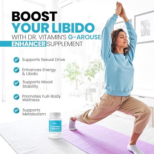 Libido Booster für Frauen – G-Arouse mit Bockshornklee 1000 mg, Maca-Wurzel, Tongkat Ali & Tribulus – Hormonbalance, Energie & Stimmung – Hergestellt in USA, Non-GMO, 60 Kapseln
