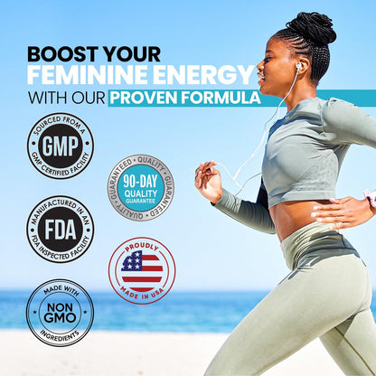 Libido Booster für Frauen – G-Arouse mit Bockshornklee 1000 mg, Maca-Wurzel, Tongkat Ali & Tribulus – Hormonbalance, Energie & Stimmung – Hergestellt in USA, Non-GMO, 60 Kapseln