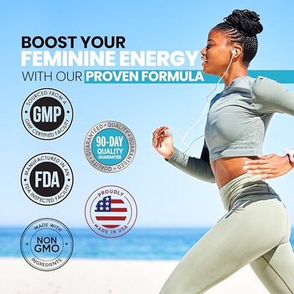 Libido Booster für Frauen – G-Arouse mit Bockshornklee 1000 mg, Maca-Wurzel, Tongkat Ali & Tribulus – Hormonbalance, Energie & Stimmung – Hergestellt in USA, Non-GMO, 60 Kapseln