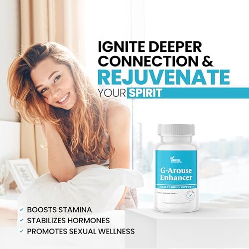 Libido Booster für Frauen – G-Arouse mit Bockshornklee 1000 mg, Maca-Wurzel, Tongkat Ali & Tribulus – Hormonbalance, Energie & Stimmung – Hergestellt in USA, Non-GMO, 60 Kapseln