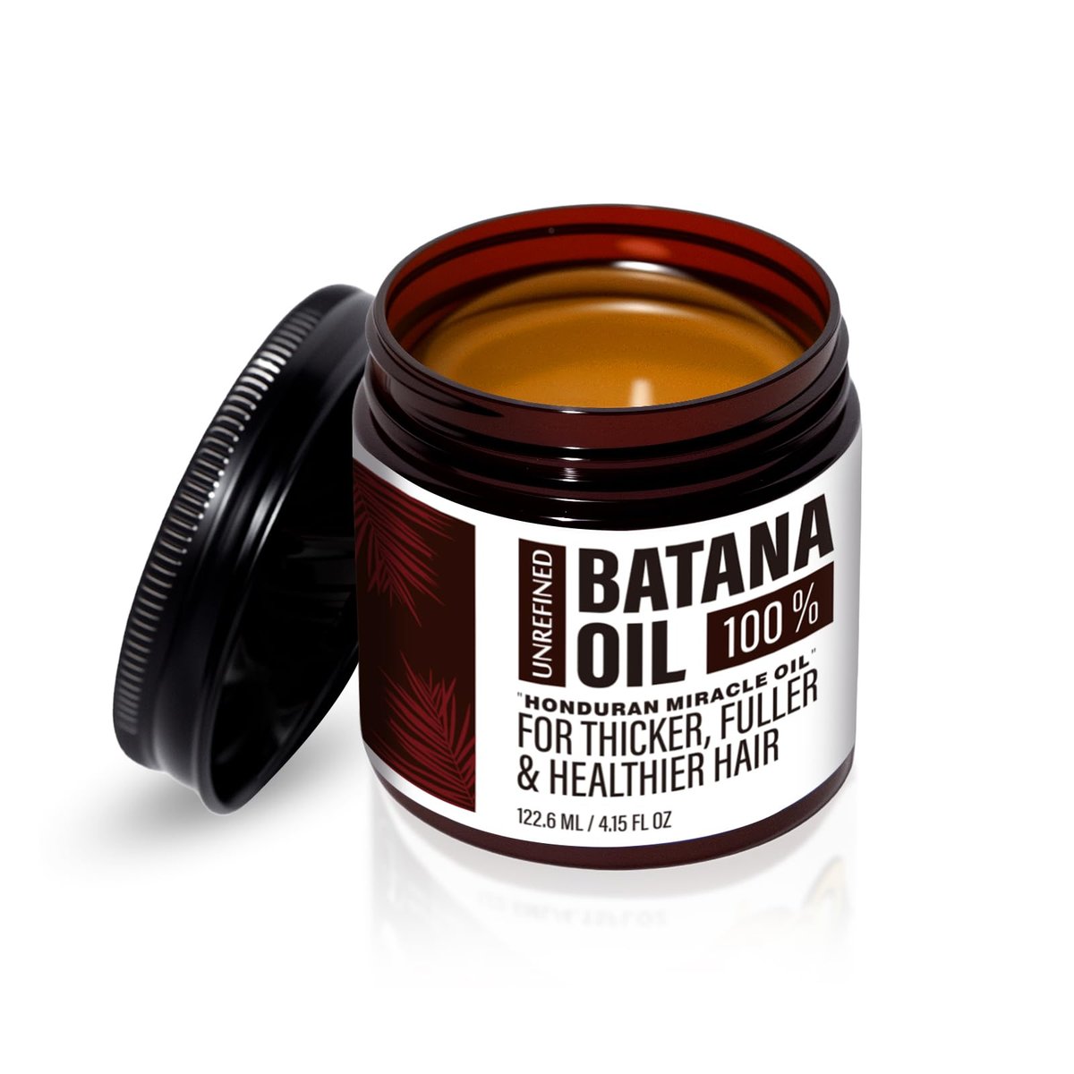 Bio Batana Öl für Haarwachstum & Reparatur | 100% rein, unraffiniert | Stärkt, spendet Feuchtigkeit, reduziert Haarausfall | 4,15 Unzen