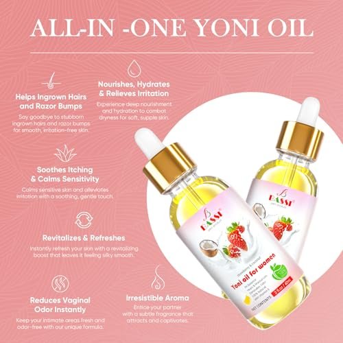 Feminine Wash, Yoni Oil & Yoni Seifen Set für Frauen – Yoni Waschung für vaginales pH-Gleichgewicht und Geruchsbeseitigung – 30 ml feuchtigkeitsspendendes Yoni-Öl, 150 ml Duschgel & 100 g Seifenstück