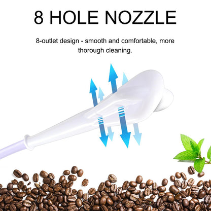 Einlauf-Kit mit 5-Fuß-Schlauch für Kaffeeeinläufe zu Hause – Kolon-Reinigungsset mit Schlauch, Aufsätzen, Klemme und Haken (2 L, Lila, Gummi)