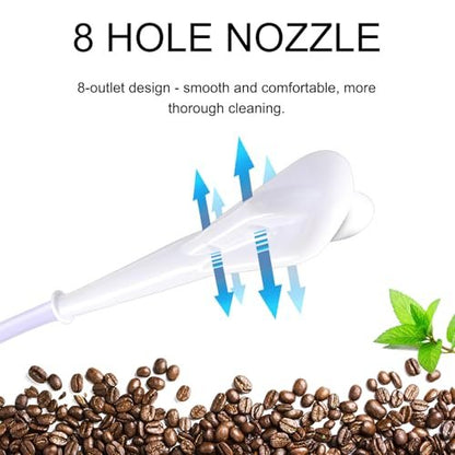Einlauf-Kit mit 5-Fuß-Schlauch für Kaffeeeinläufe zu Hause – Kolon-Reinigungsset mit Schlauch, Aufsätzen, Klemme und Haken (2 L, Lila, Gummi)