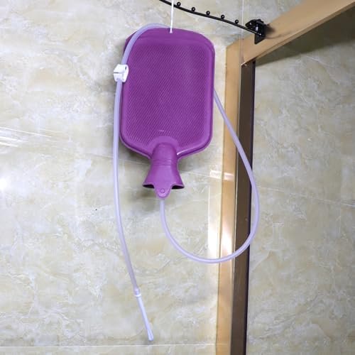 Einlaufset mit 5ft Schlauch für Kaffee-Einläufe zu Hause – 2 Liter, Blau, Gummi