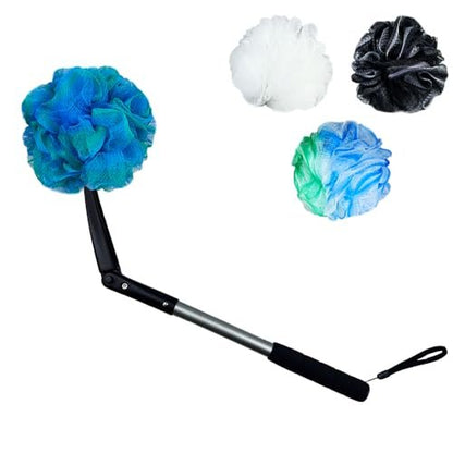 EASACE Langstieliger Luffa-Schwamm mit Badeschwämmen – Rückenbürste & Körperpeeling für Dusche, ideal für Senioren & Behinderte, weicher Luffa zum Baden für Männer & Frauen