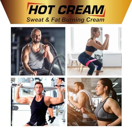 Hot Sweat Cream 2er-Pack – Natürliche Gewichtsverlust-Creme für Bauch, Beine, Arme und Po – Workout-Booster für Männer und Frauen