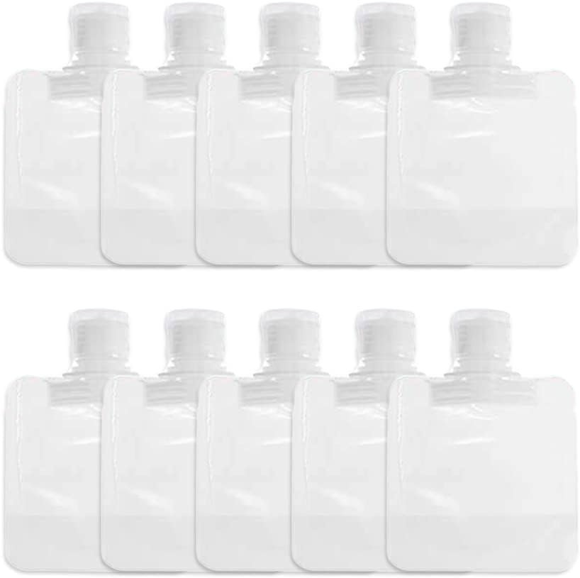 10 Stück Transparente Nachfüllbare Reiseflaschen – 30 ml Quetschflaschen für Shampoo, Duschgel & Lotion – Wiederverwendbare Silikon-Reisebehälter für Toilettenartikel