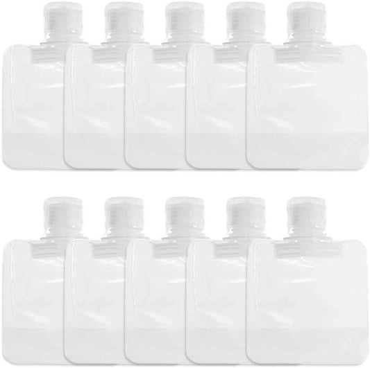 10 Stück Transparente Nachfüllbare Reiseflaschen – 30 ml Quetschflaschen für Shampoo, Duschgel & Lotion – Wiederverwendbare Silikon-Reisebehälter für Toilettenartikel
