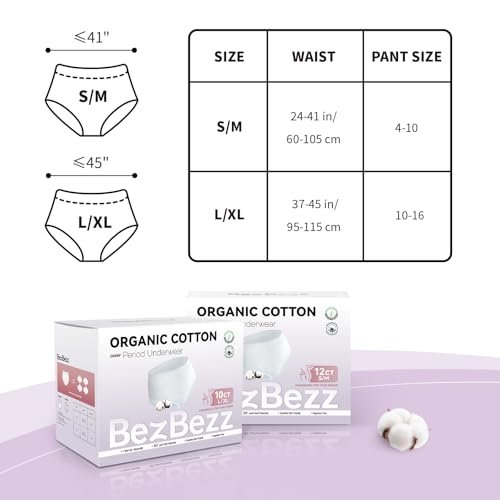 Bio-Baumwoll-Einweg-Damenbinden für sensible Haut, Wochenbettwindeln, Inkontinenzeinlagen, 360° auslaufsicher, für starke Menstruation über Nacht, Größe L/XL, 10 Stück