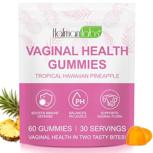 Vaginale Probiotika für Frauen – pH-Balance, feminine Balance Gummibärchen mit Ananasgeschmack – 60 Stück