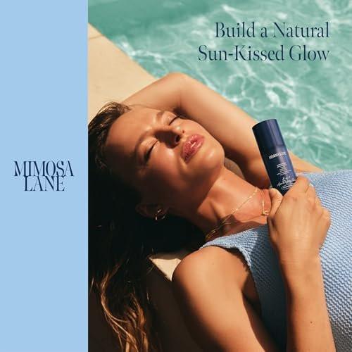 Mimosa Lane 8-in-1 Age Defying Serum Nachfüllpackung – Selbstbräuner für das Gesicht mit Hyaluronsäure, Vitamin B, C, E, hydratisierend, schrittweise Bräunung, parfümfrei, vegan, 30 ml, Hell