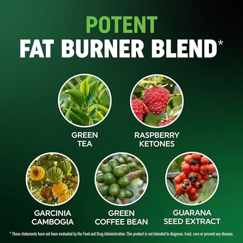 Männer Fatburner Gummibärchen zur Gewichtsabnahme | Grüner Tee, Grüne Kaffeebohne, Garcinia Cambogia & Ketone | Bauchfettverbrenner für Männer | Apfelgeschmack, Pektin-basiert | 60 Gummibärchen
