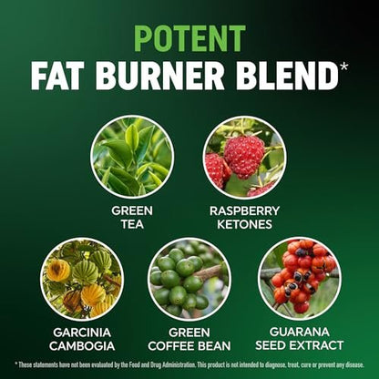 Männer Fatburner Gummibärchen zur Gewichtsabnahme | Grüner Tee, Grüne Kaffeebohne, Garcinia Cambogia & Ketone | Bauchfettverbrenner für Männer | Apfelgeschmack, Pektin-basiert | 60 Gummibärchen