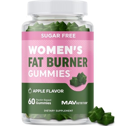 Frauen Fatburner Gummibärchen zur Gewichtsabnahme | Grüner Tee, Grüne Kaffeebohne, Garcinia Cambogia & Ketone | Fatburner für Frauen | Nahrungsergänzungsmittel mit grünem Tee | 60 Stück