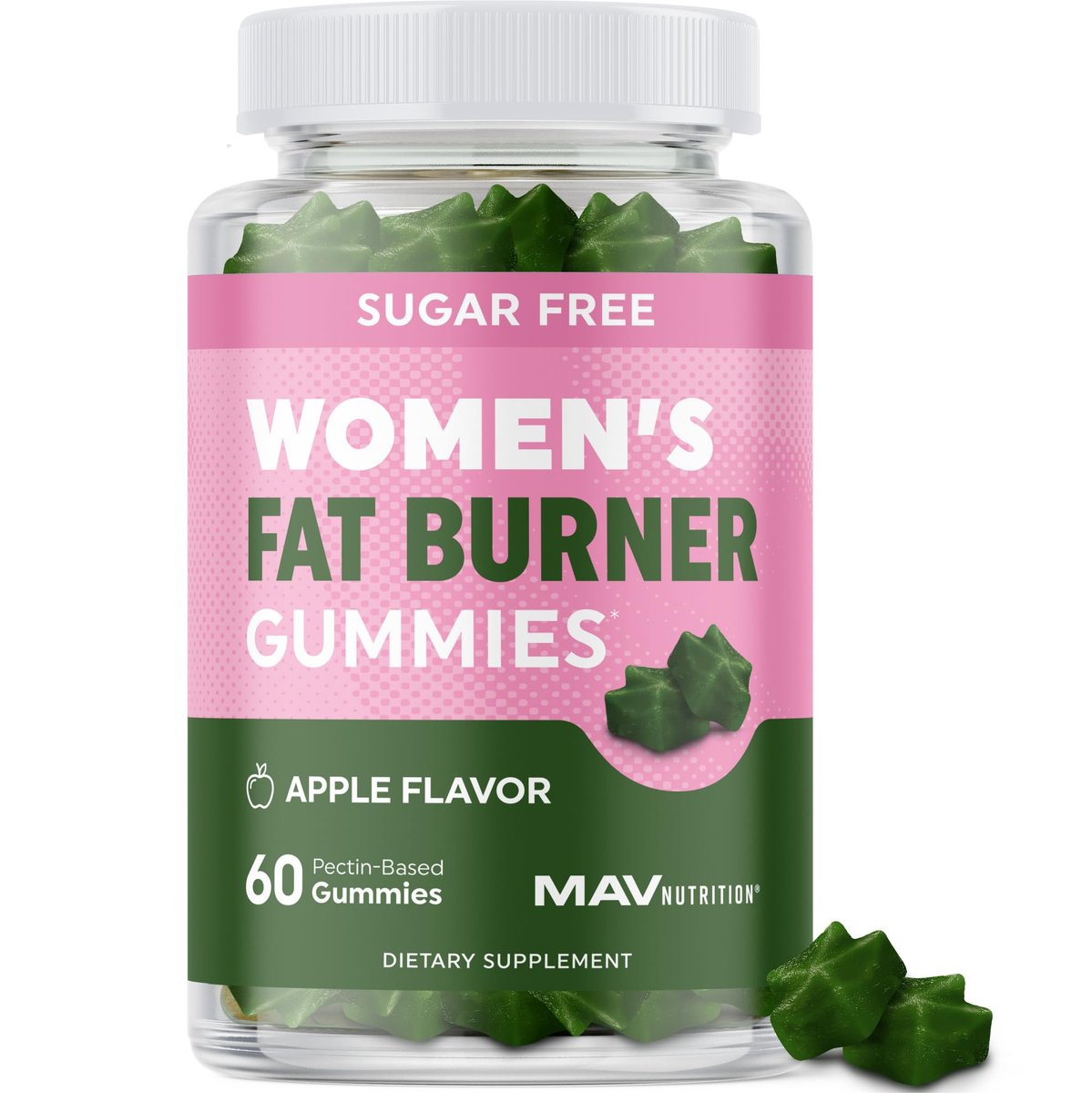 Frauen Fatburner Gummibärchen zur Gewichtsabnahme | Grüner Tee, Grüne Kaffeebohne, Garcinia Cambogia & Ketone | Fatburner für Frauen | Nahrungsergänzungsmittel mit grünem Tee | 60 Stück