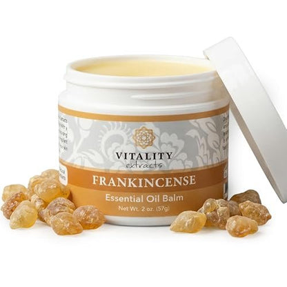 Vitality Extracts Weihrauch Balsam (60 ml) – Boswellia Serrata, Bienenwachs & Vitamin E, Tiefenfeuchtigkeitsspendender Hautbalsam für trockene, rissige Haut, beruhigend & pflegend für alle Hauttypen