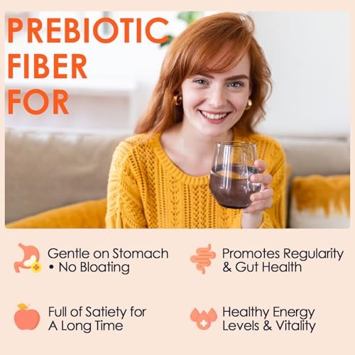 DRFOSTER Präbiotische Ballaststoffe Pulver ungesüßt - Löslicher Ballaststoff mit Akazienfaser & Inulin für die Verdauungsgesundheit | 5g pro Portion, 70 Portionen | Glutenfrei, zuckerfrei, vegan