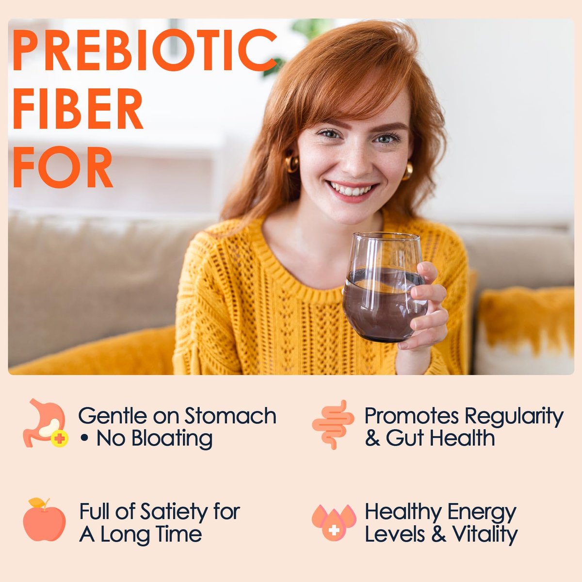 DRFOSTER Präbiotische Ballaststoffe Pulver ungesüßt - Löslicher Ballaststoff mit Akazienfaser & Inulin für die Verdauungsgesundheit | 5g pro Portion, 70 Portionen | Glutenfrei, zuckerfrei, vegan