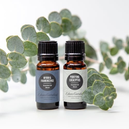 Edens Garden Myrrhe & Weihrauch Ätherisches Öl Blend – 100% rein, premium, unverdünnt, therapeutisch, für Haut und Gesicht, kindersicher, 10 ml (0,33 fl oz)