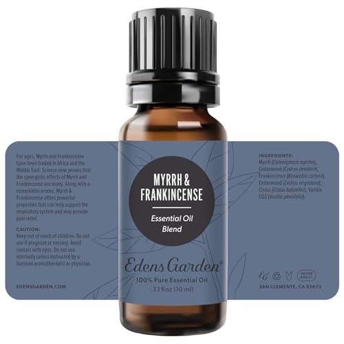 Edens Garden Myrrhe & Weihrauch Ätherisches Öl Blend – 100% rein, premium, unverdünnt, therapeutisch, für Haut und Gesicht, kindersicher, 10 ml (0,33 fl oz)