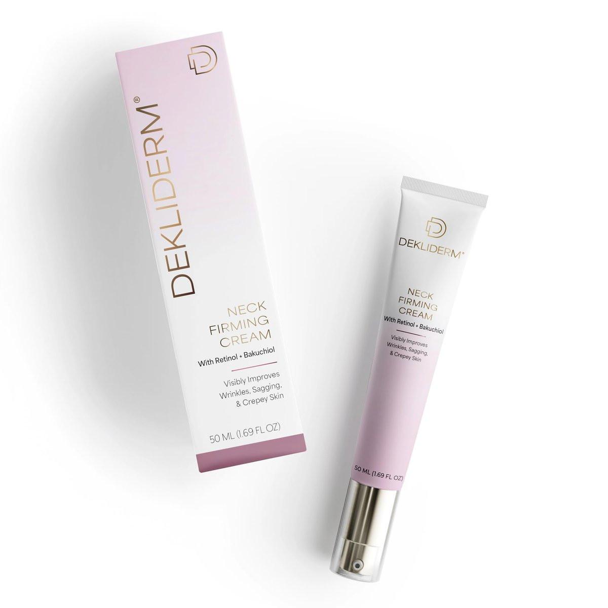 DEKLIDERM Halsstraffende Creme – Anti-Aging Retinol Creme reduziert sichtbar Falten und Erschlaffung am Hals – Halscreme gegen Festigkeitsverlust