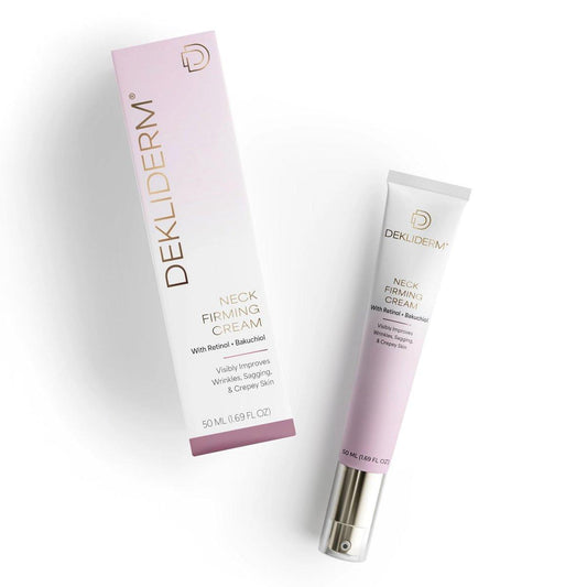DEKLIDERM Halsstraffende Creme – Anti-Aging Retinol Creme reduziert sichtbar Falten und Erschlaffung am Hals – Halscreme gegen Festigkeitsverlust