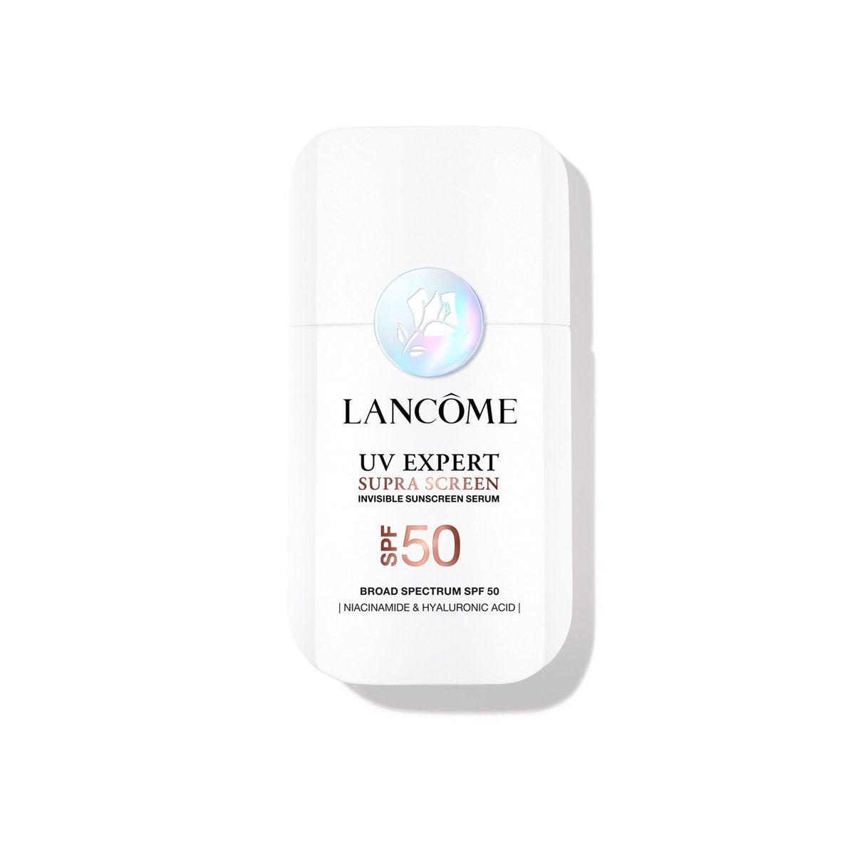 Lancôme Supra Screen Unsichtbares Serum Sonnenschutz SPF 50+ – Anti-Aging-Korrektur & Schutz – Für alle Hauttypen – 48 Std. Feuchtigkeit, strahlender Teint