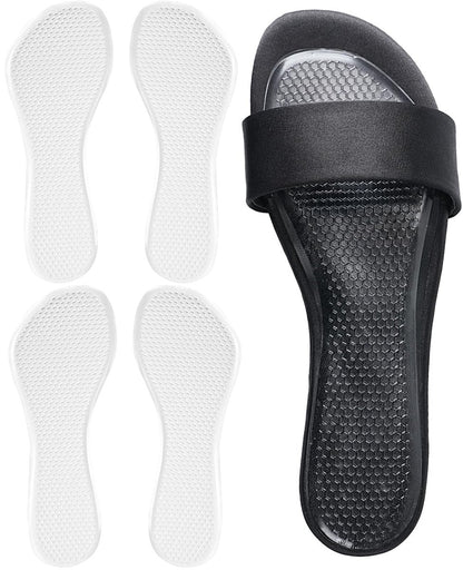 2 Paar High Heel Einlagen für Damen, Selbstklebende Gel-Sandalen-Einlegesohlen, Neue Anti-Rutsch-Polster, 3/4-Länge Schuh-Einlagen, Schmerzlinderung, Stoß- und Schweißabsorption, Klar
