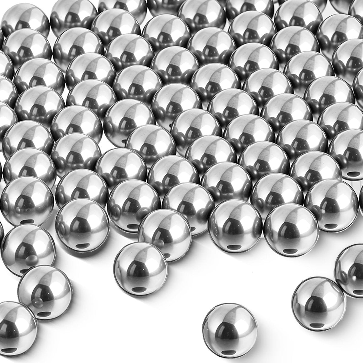 ZEYIYER 100 Stück Farbmischkugeln, Metallkugeln Edelstahlkugellager zum Mischen und Rühren von Modellfarbe oder Nagellack (0,16 Zoll/4 mm)