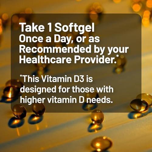 NatureWise Vitamin D3 10.000 IE (250 mcg) – 30-Tage-Versorgung – Hochdosiert für gesunde Immunfunktion und Muskelfunktion – Non-GMO, glutenfrei in Bio-Olivenöl extra vergine (Mini-Weichkapseln), 30 Stück