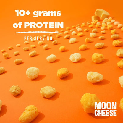 Moon Cheese Space Spice – Knuspriger, proteinreicher Käsesnack mit Pizza-Geschmack, keto-freundlich, 100 % echter Käse, kohlenhydratarm, glutenfrei, zuckerfrei, 3er-Pack (je 56 g)