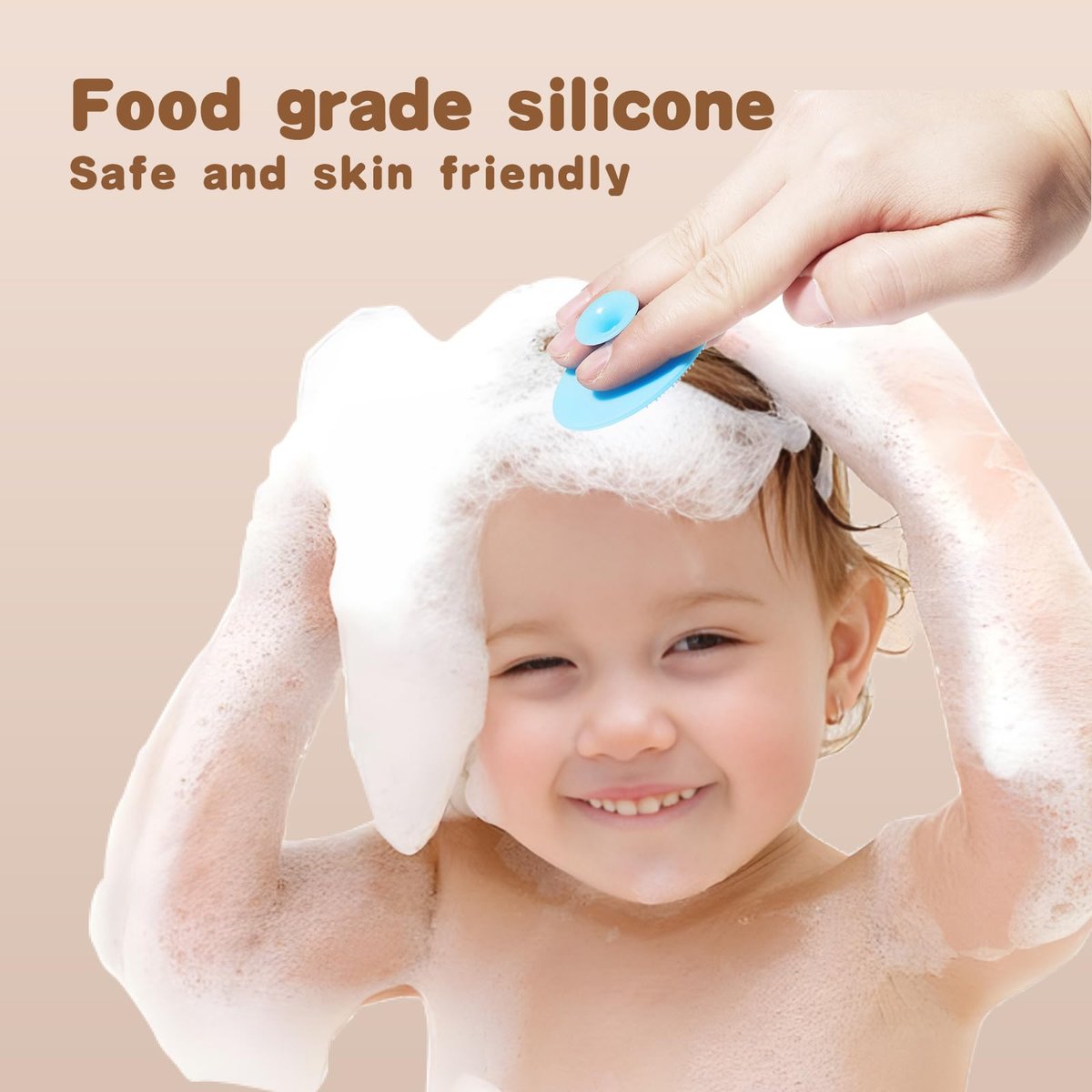 SAMEBUTECO Baby Haarbürsten Set, 3-in-1 Kit, 1 Pack Ziegenhaarbürste, 2 Stück Silikon-Wiegenkappenbürsten, Holzgriff, Neugeborenenbürste für Neugeborene und Kleinkinder