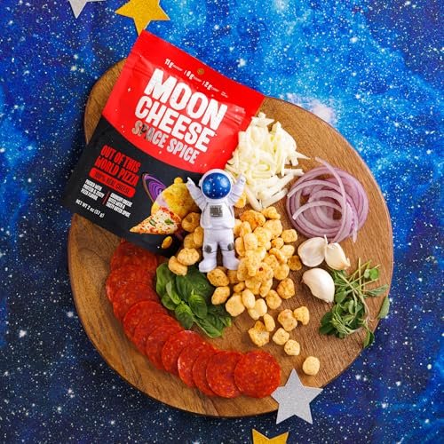 Moon Cheese Space Spice, Sortenpaket, Knuspriger, proteinreicher Käsesnack, Keto-freundlich, 100% echter Käse, Low Carb, glutenfrei, wenig Zucker, 2-Unzen-Beutel (3er-Pack, 1 von jeder Sorte)