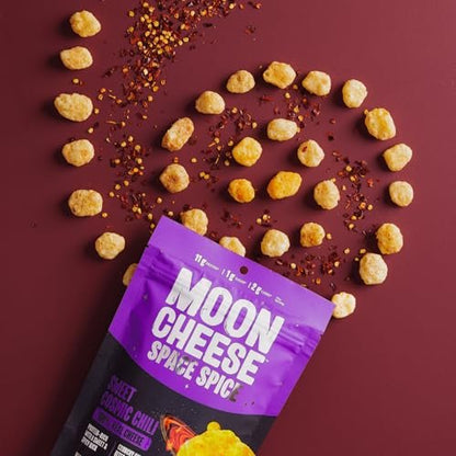 Moon Cheese Space Spice, Sortenpaket, Knuspriger, proteinreicher Käsesnack, Keto-freundlich, 100% echter Käse, Low Carb, glutenfrei, wenig Zucker, 2-Unzen-Beutel (3er-Pack, 1 von jeder Sorte)