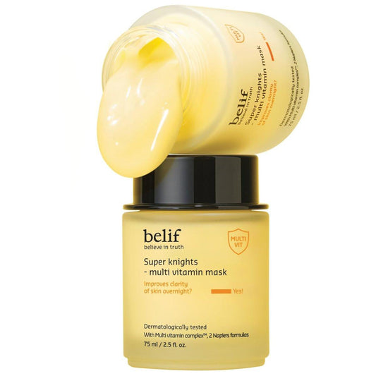 belif Vitamin C Overnight Butter Mask – Feuchtigkeitsspendende und regenerierende Schlafmaske mit Multi-Vitamin-Komplex für fahle Haut und unebene Textur, Koreanische Hautpflege, 75 ml