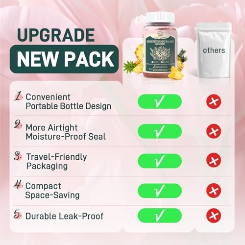 Premium Feminine Balance Gummies – Vaginal Probiotic für die pH-Balance und Gesundheit der Frau – Immununterstützung – Vegan, glutenfrei & halal – Hawaiianische Ananas – 60 Gummis – 30 Portionen