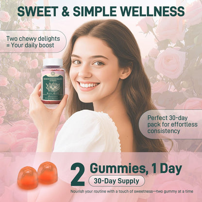 Premium Feminine Balance Gummies – Vaginal Probiotic für die pH-Balance und Gesundheit der Frau – Immununterstützung – Vegan, glutenfrei & halal – Hawaiianische Ananas – 60 Gummis – 30 Portionen