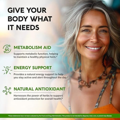 Grüner Tee Extrakt - 50% EGCG, extra starkes 20:1 Extrakt - Natürliches Grüner Tee Supplement + Grüne Kaffeebohnen & Apfelessig - Energie- & Stoffwechselunterstützung - für Männer & Frauen - Vegan 120 Kapseln