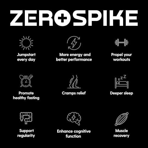 Zerospike No Sugar Electrolytes Powder Packets | Keto & Fasten Salze Getränkepulver | Schlüssel-Hydrations-Nährstoffe für gereinigtes Wasser | Clean, Geschmackspaket, Kalorienfrei | 15 Sticks