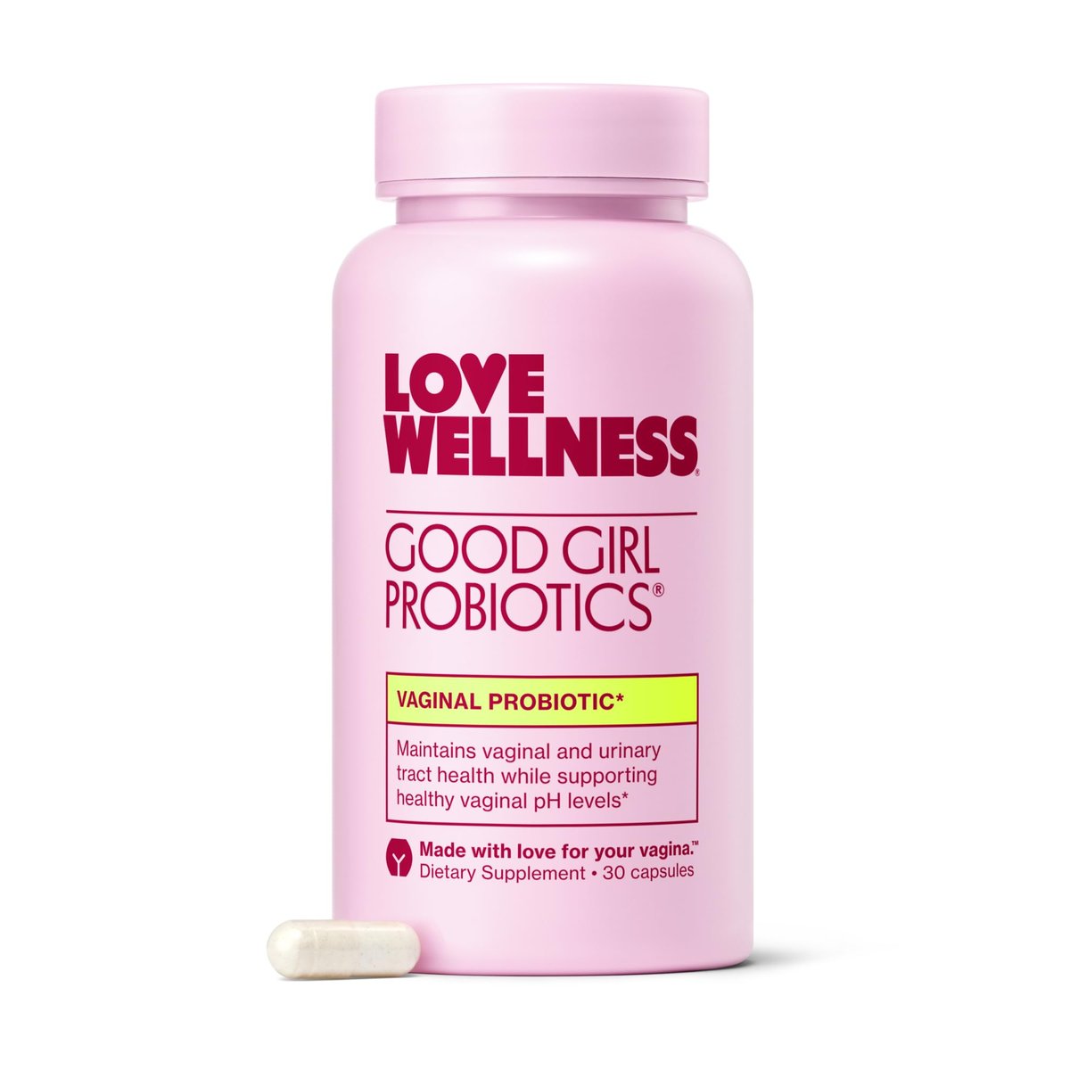 Love Wellness Good Girl Probiotics | Damen Vaginalgesundheit & pH-Balance | 9-Stämme Probiotikum für Harnwege, Hefepilze, Geruch & Immununterstützung | Glutenfrei (30-Tage-Vorrat)
