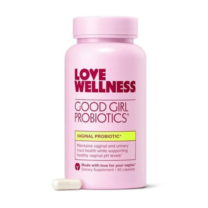 Love Wellness Good Girl Probiotics | Damen Vaginalgesundheit & pH-Balance | 9-Stämme Probiotikum für Harnwege, Hefepilze, Geruch & Immununterstützung | Glutenfrei (30-Tage-Vorrat)