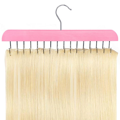 Haarverlängerungs-Halter und Aufhänger für Clip-Ins – Weft-Organizer-Ständer zum Waschen und Stylen – Aufbewahrungsständer für Extensions (Pink)