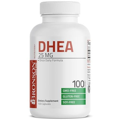 Bronson DHEA 25 mg Einmal täglich Formel, 100 Kapseln