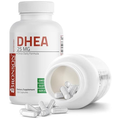 Bronson DHEA 25 mg Einmal täglich Formel, 100 Kapseln